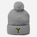 Beanie - Blackout Y Pom Pom Beanie