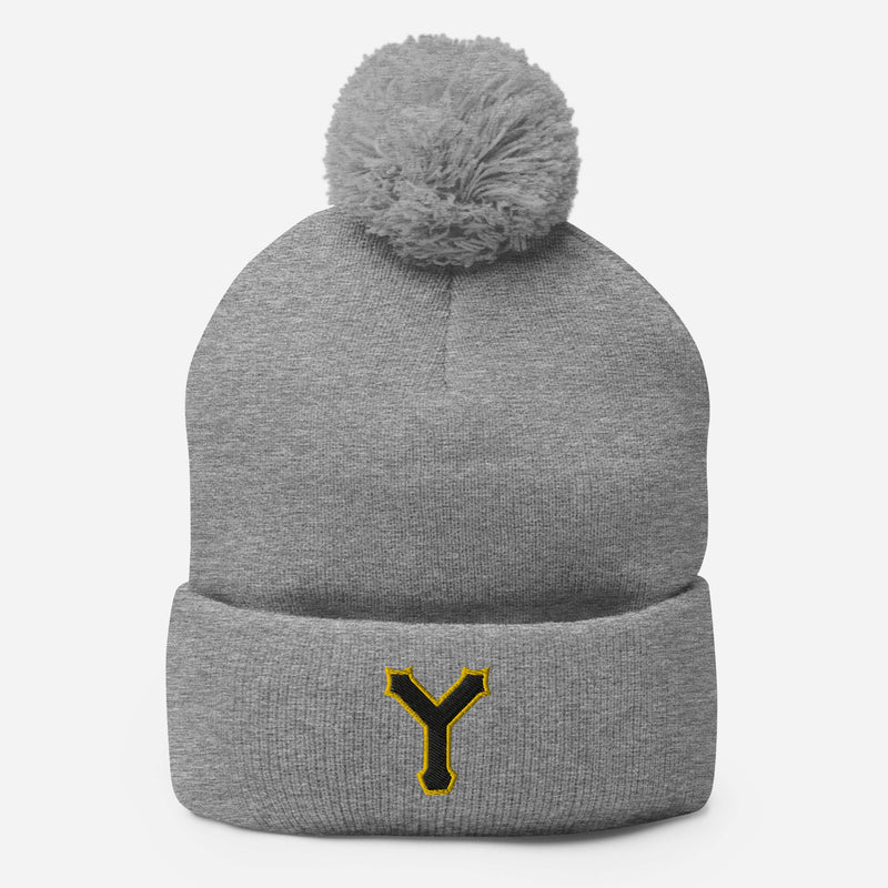 Beanie - Blackout Y Pom Pom Beanie