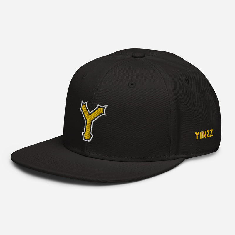 Snapback - Black & Gold Yinzz Y Hat