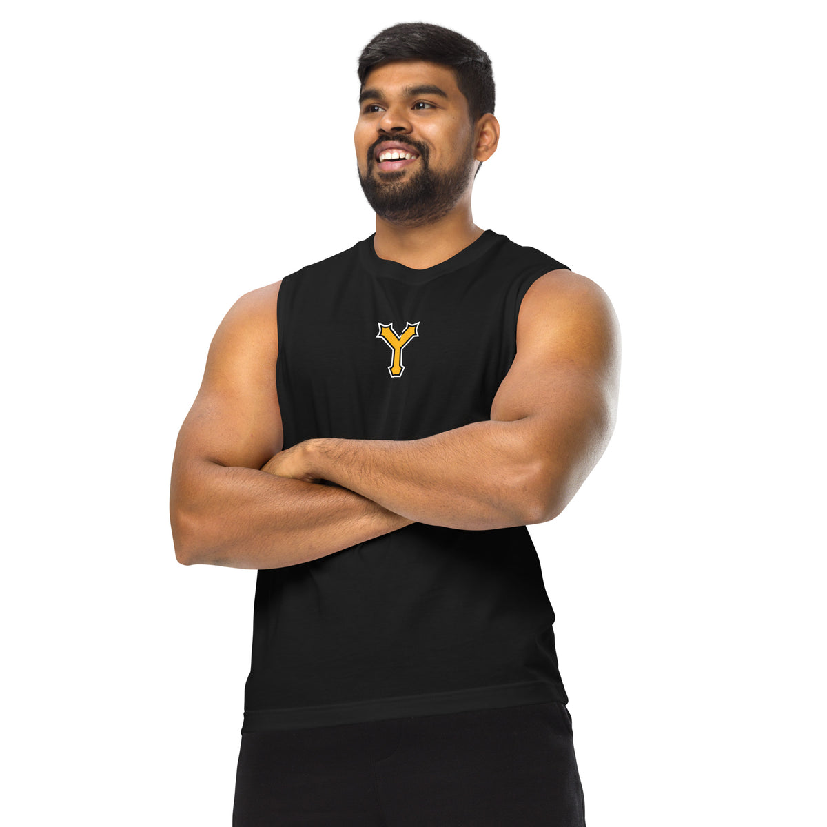 YINZZ Logo Muscle Shirt | Black & Gold